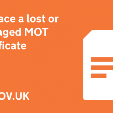 Replace a lost, stolen or damaged MOT certificate